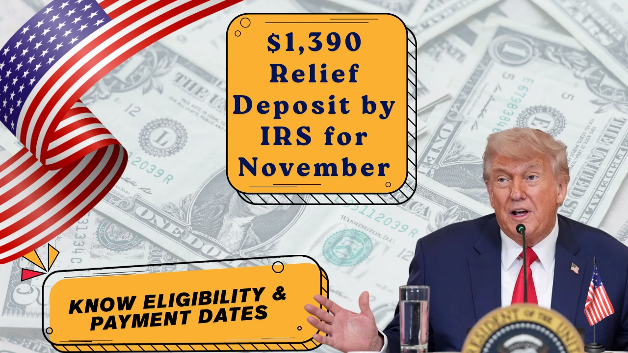 1,390 Relief Deposit by IRS for November